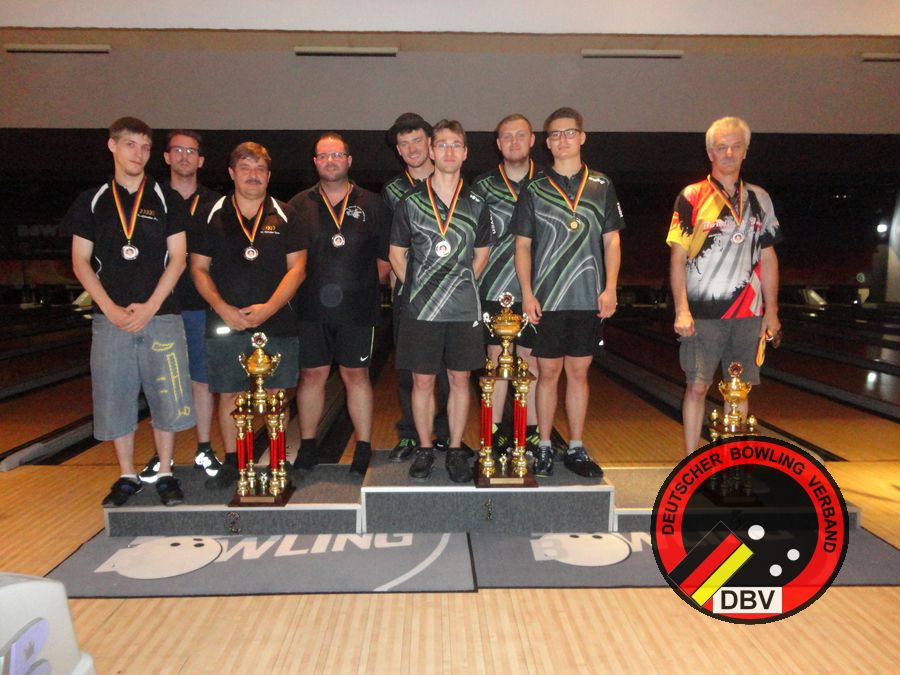 Siegerehrung Deutsche Meisterschaften Team-Breitensport - Platz 1: "Allstar-Team I" aus Eisenhüttenstadt